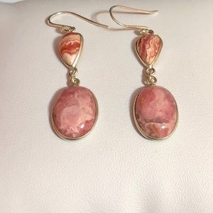 NWOT natural pink coral 18.08ctw earrings "gift"